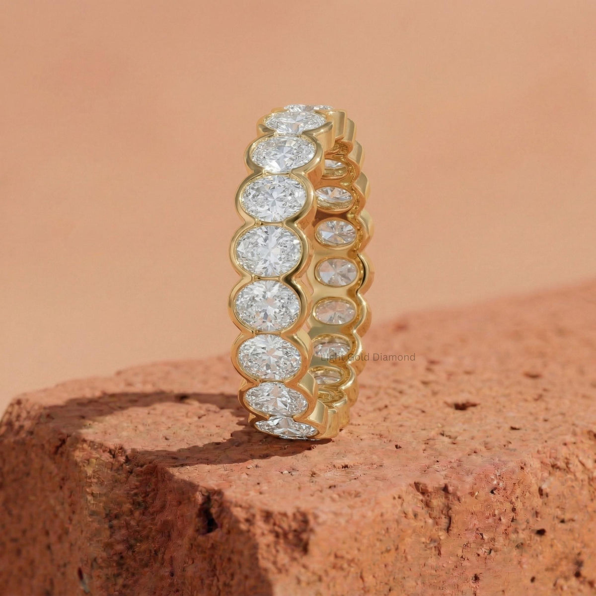 4MM Oval Cut Lab Grown Diamond Wedding Band