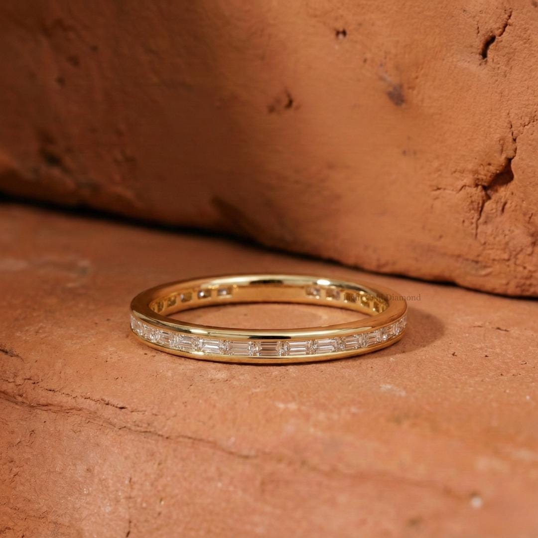 Baguette Cut Lab Grown Diamond Channel Set Band