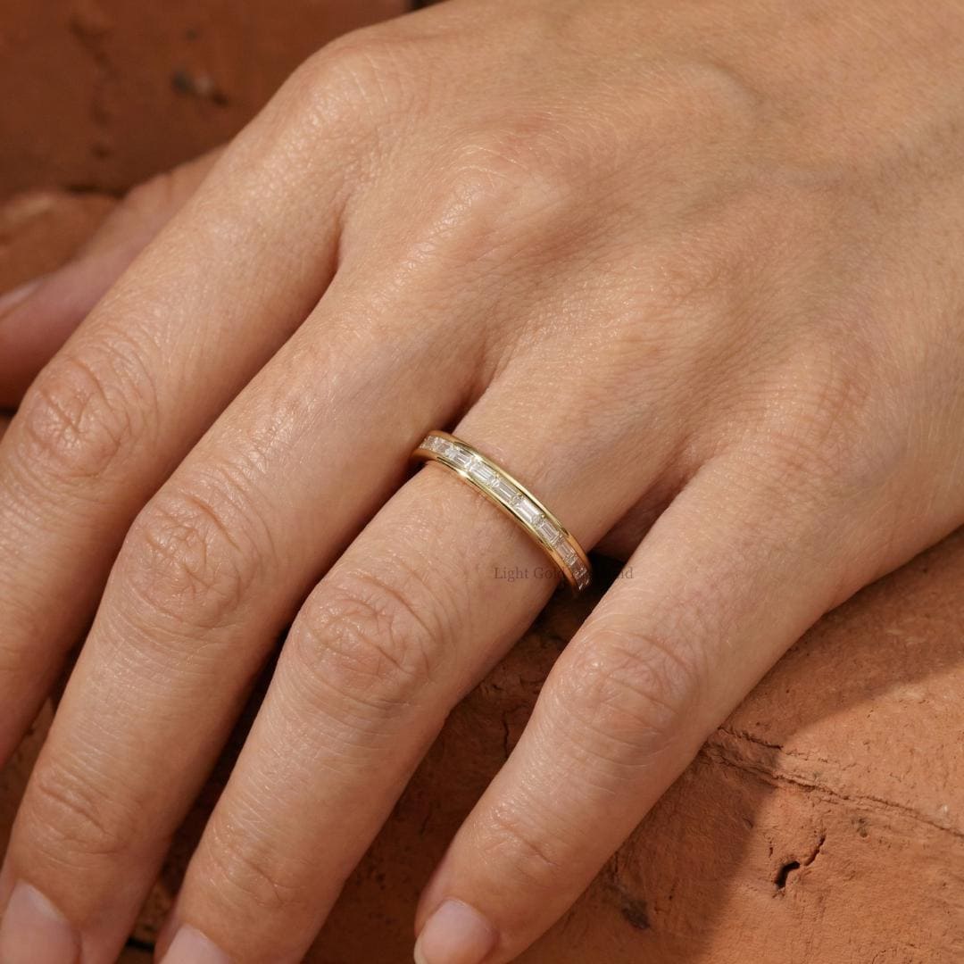Baguette Cut Lab Grown Diamond Channel Set Band