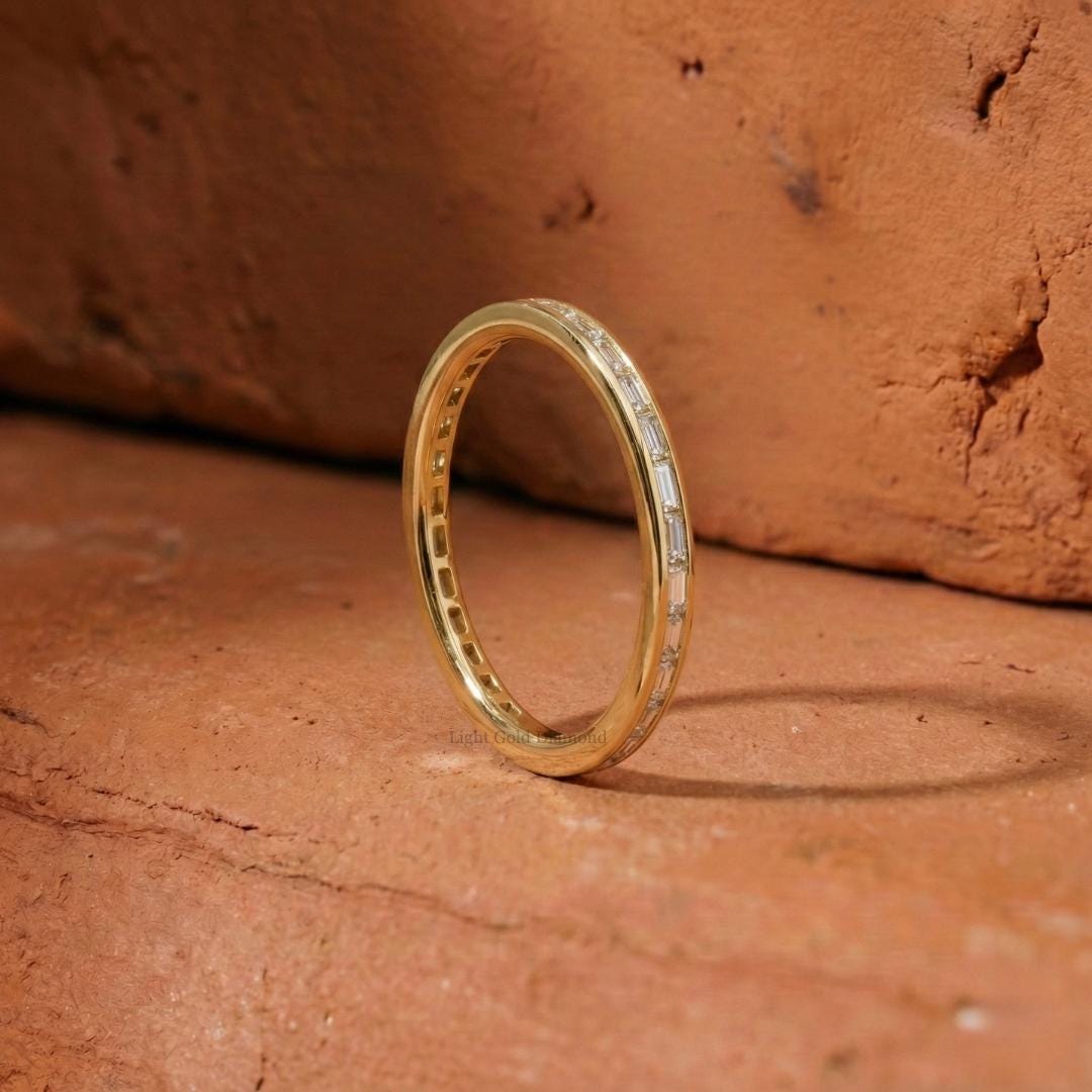 Baguette Cut Lab Grown Diamond Channel Set Band