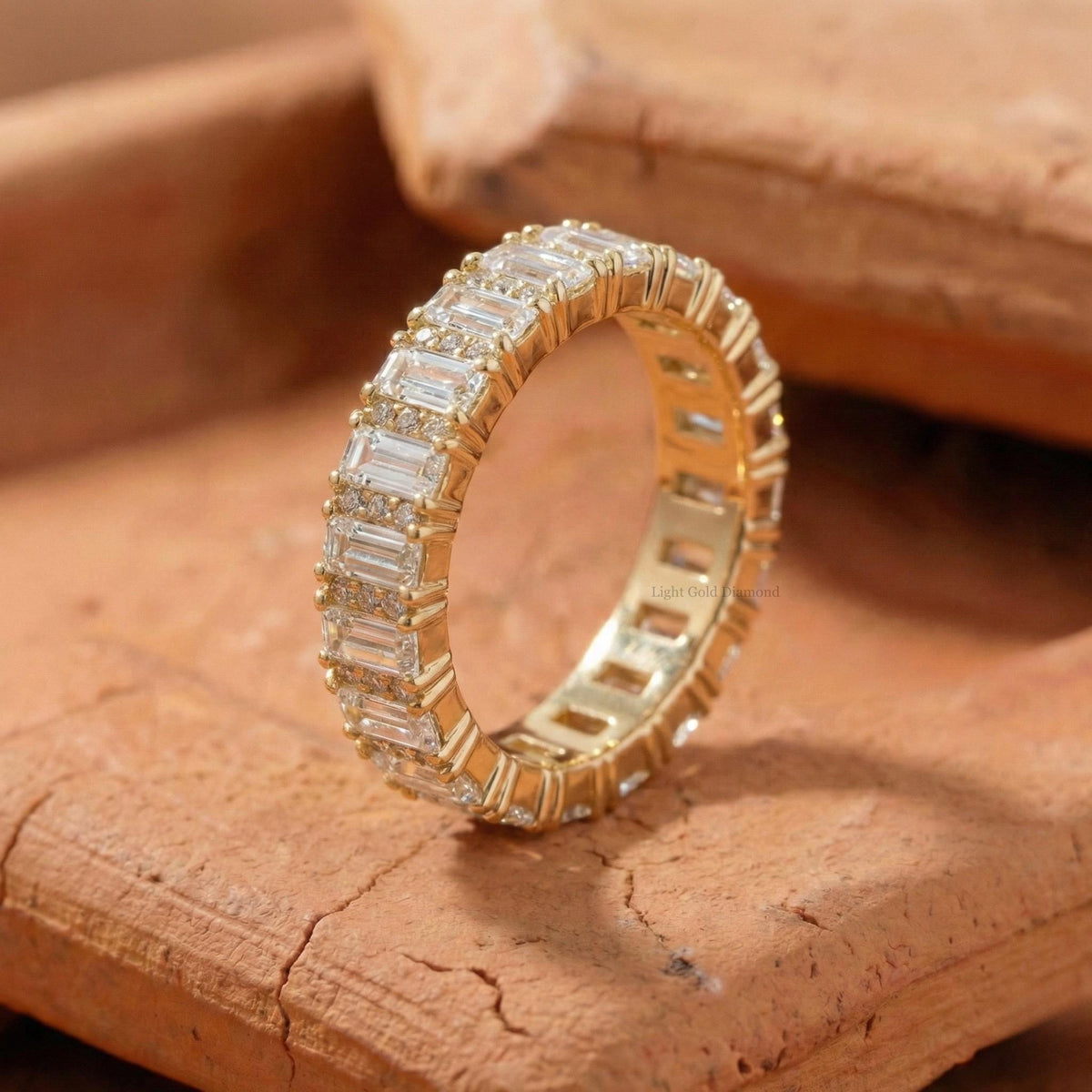 Baguette Cut Lab Grown Diamond Full Eternity Band