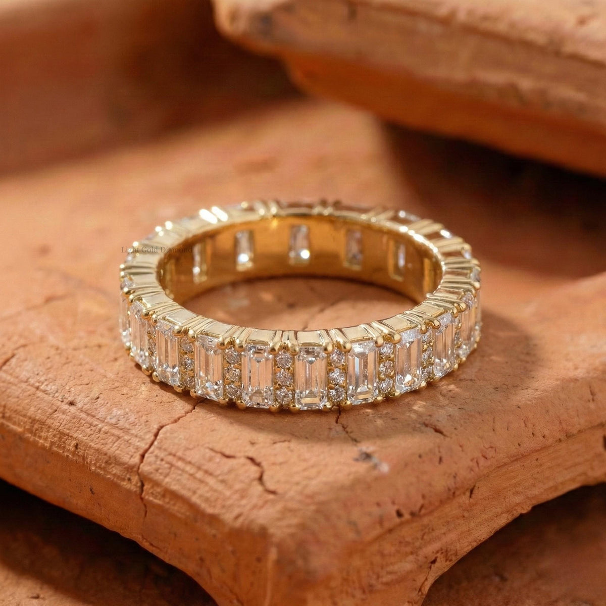 Baguette Cut Lab Grown Diamond Full Eternity Band