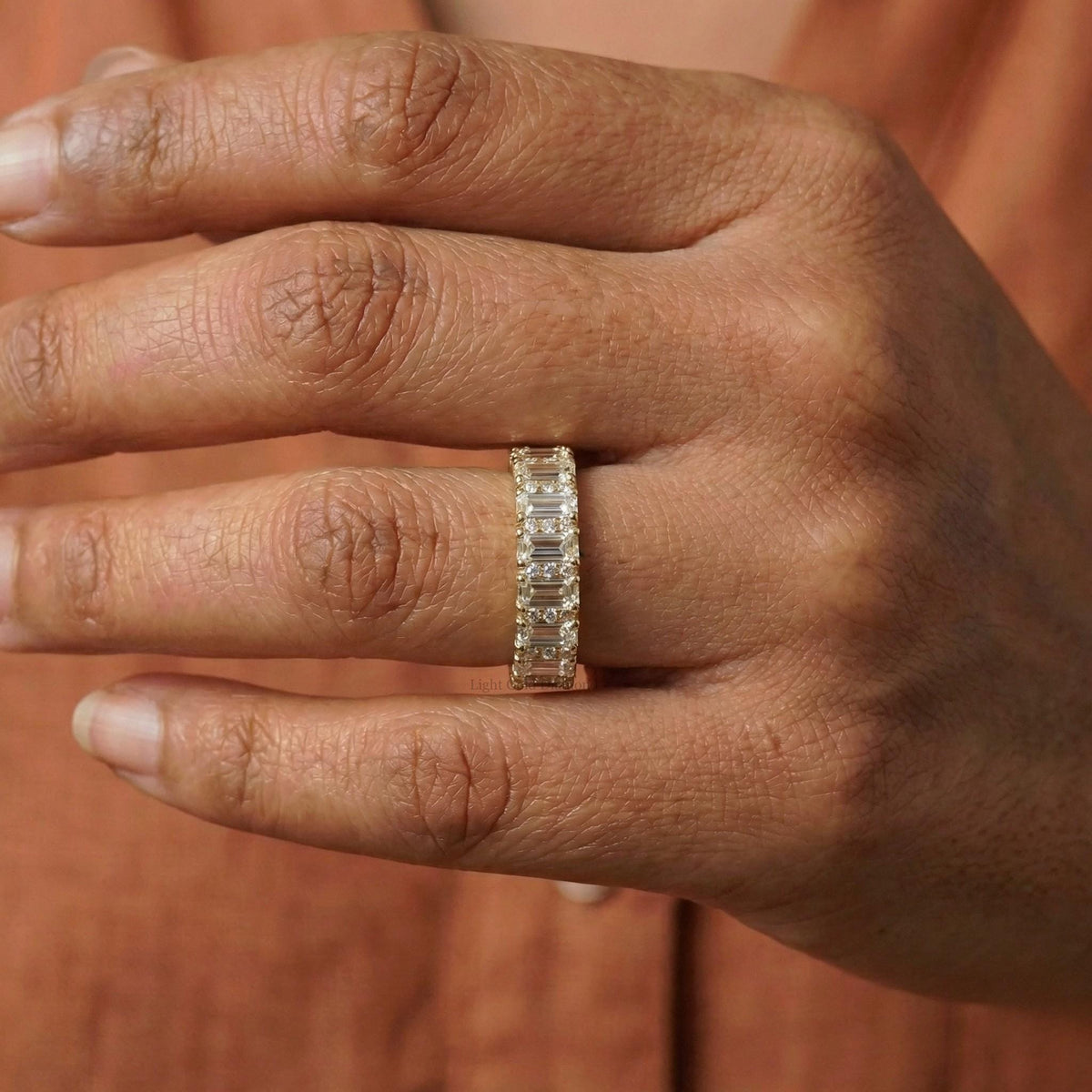 Baguette Cut Lab Grown Diamond Full Eternity Band