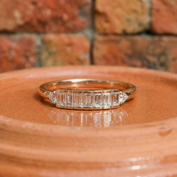 Baguette Lab Diamond Wedding Ring