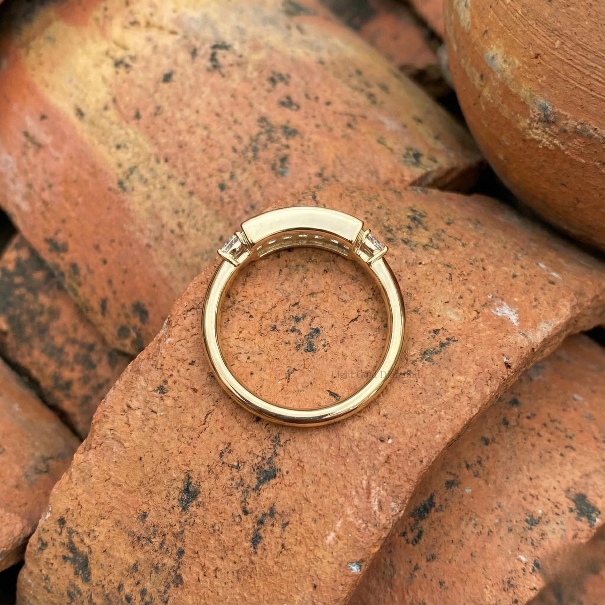 Baguette Lab Diamond Wedding Ring