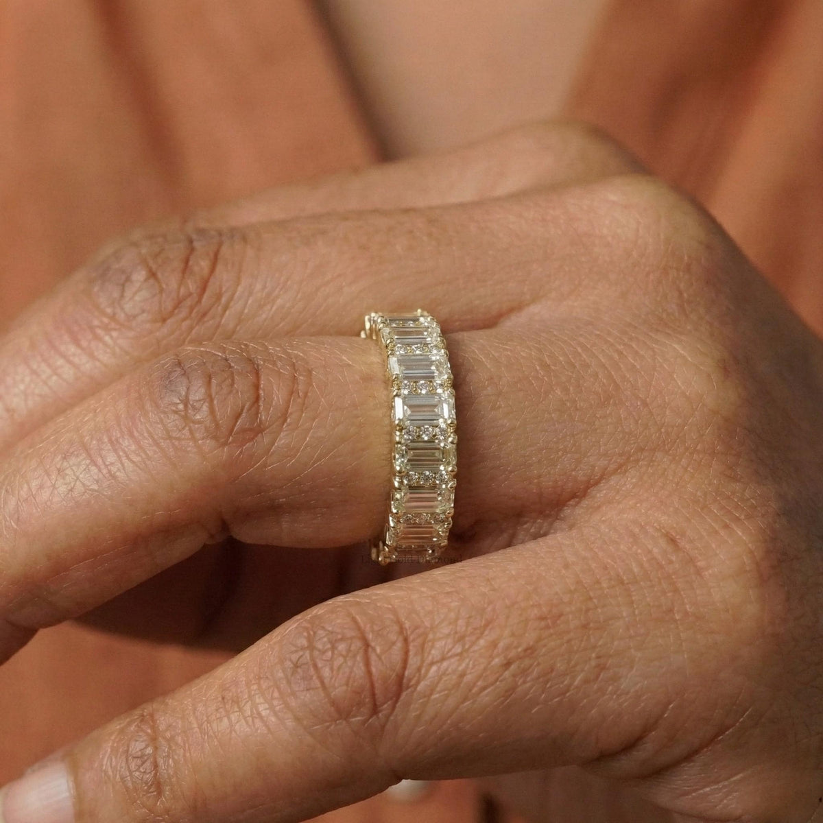 Baguette Cut Lab Grown Diamond Full Eternity Band