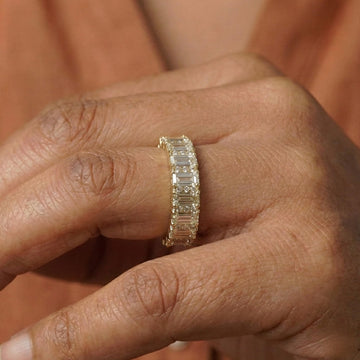 Baguette Cut Lab Grown Diamond Full Eternity Band