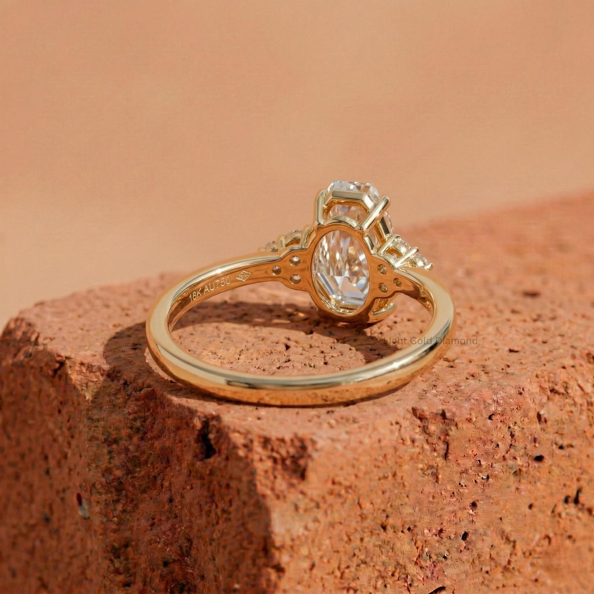 Coffin Cut Lab Grown Diamond Ring