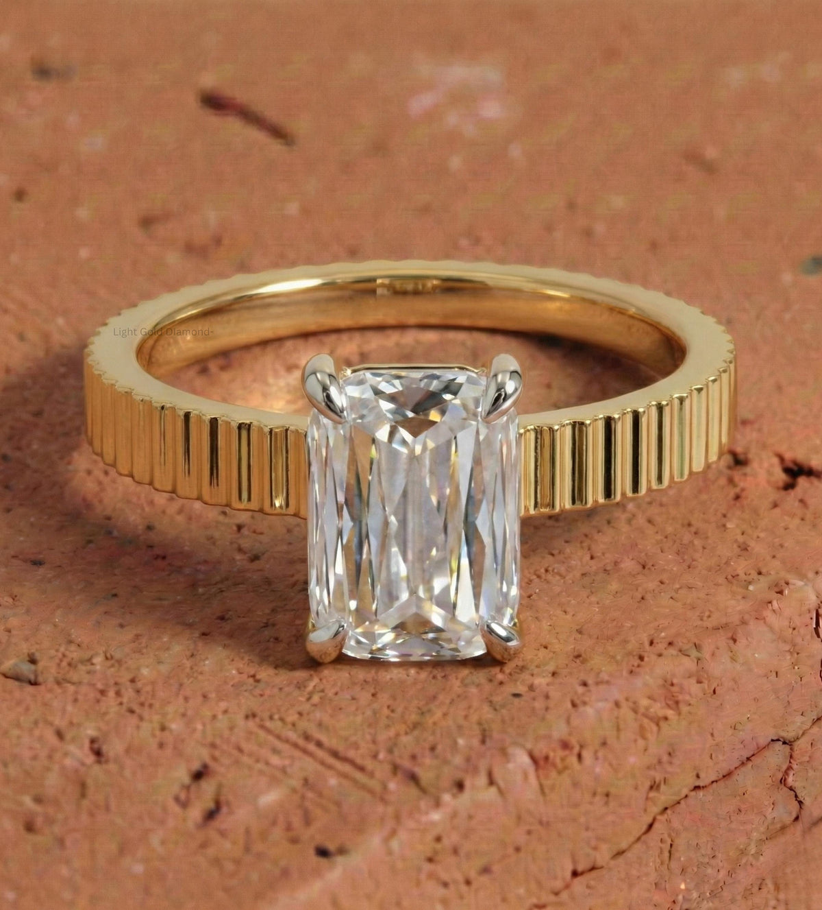 Criss Cut Lab Grown Diamond Engagement Ring