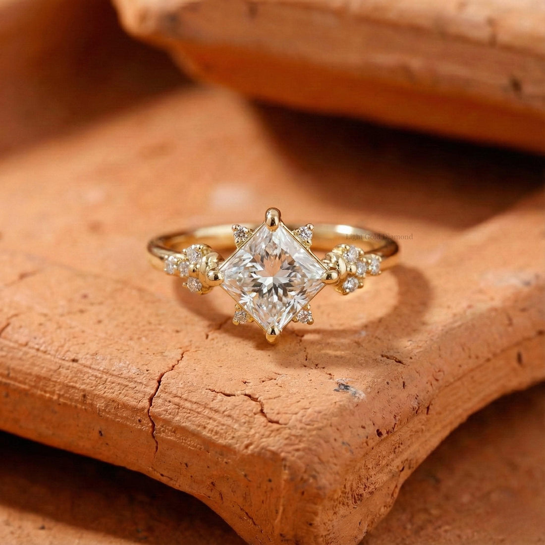 Dainty Princess Lab Grown Diamond Engagement Ring