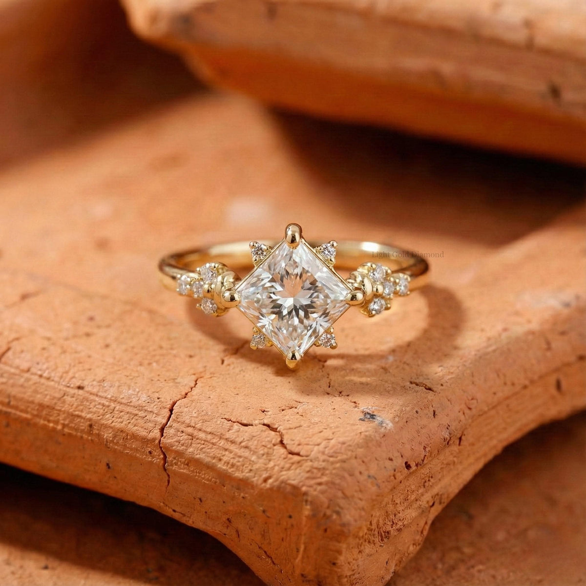 Dainty Princess Lab Grown Diamond Engagement Ring