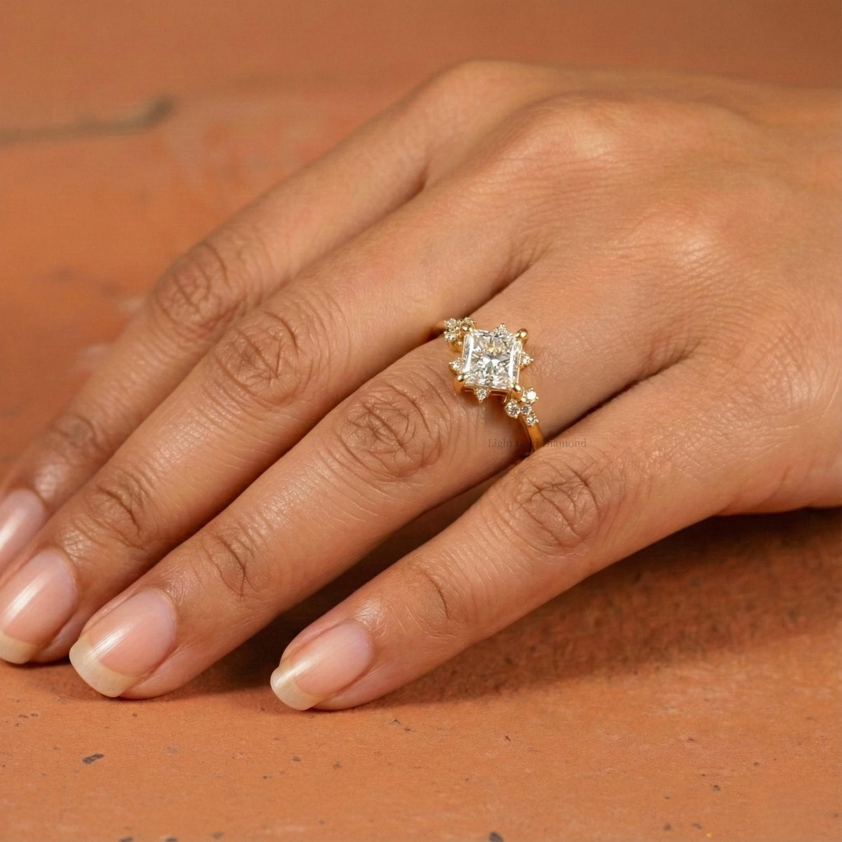 Dainty Princess Lab Grown Diamond Engagement Ring