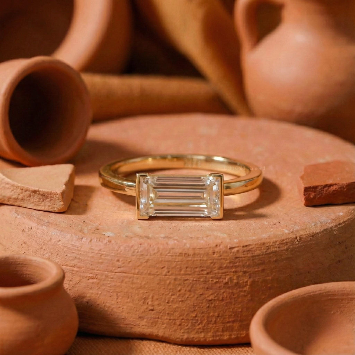East West Baguette Diamond Ring