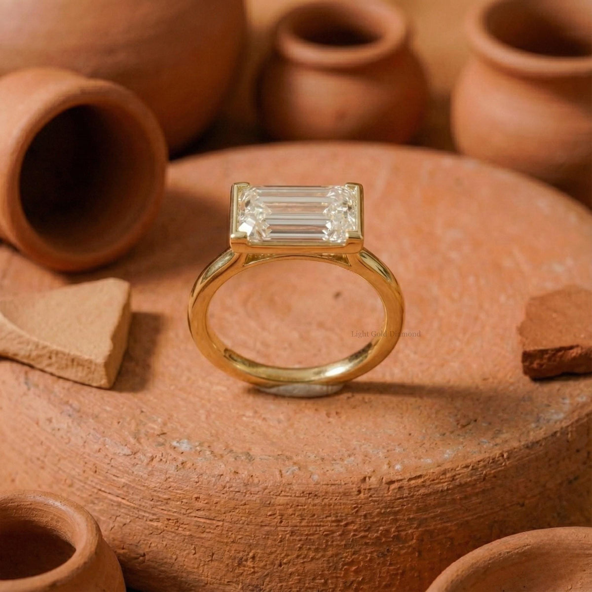 East West Baguette Diamond Ring