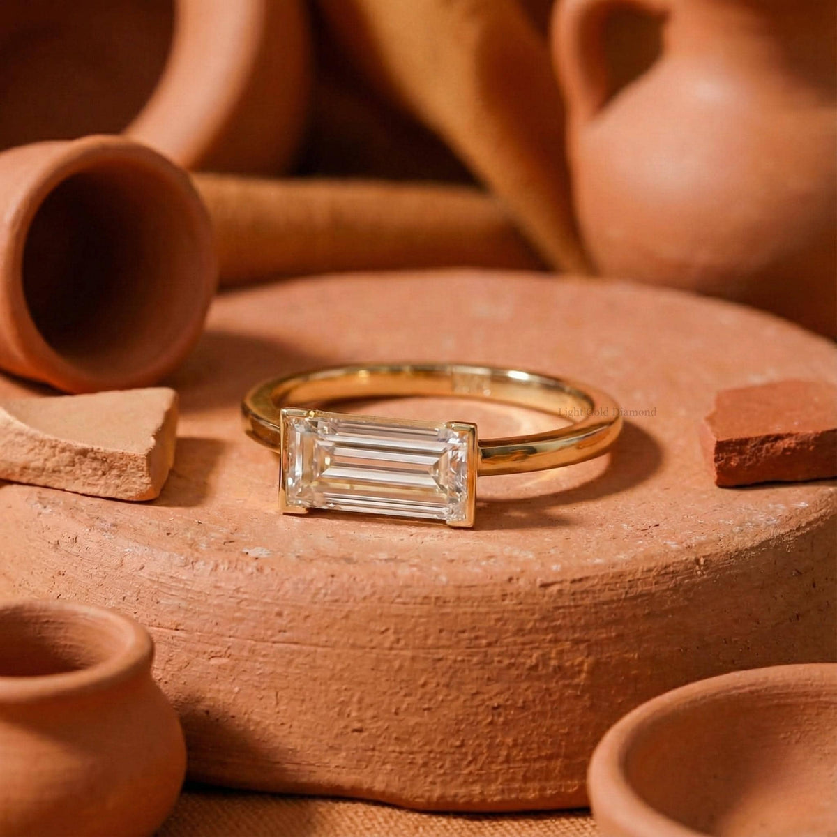 East West Baguette Diamond Ring