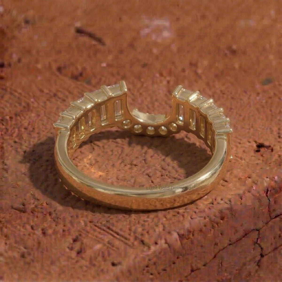 Emerald Diamond Stackable Band