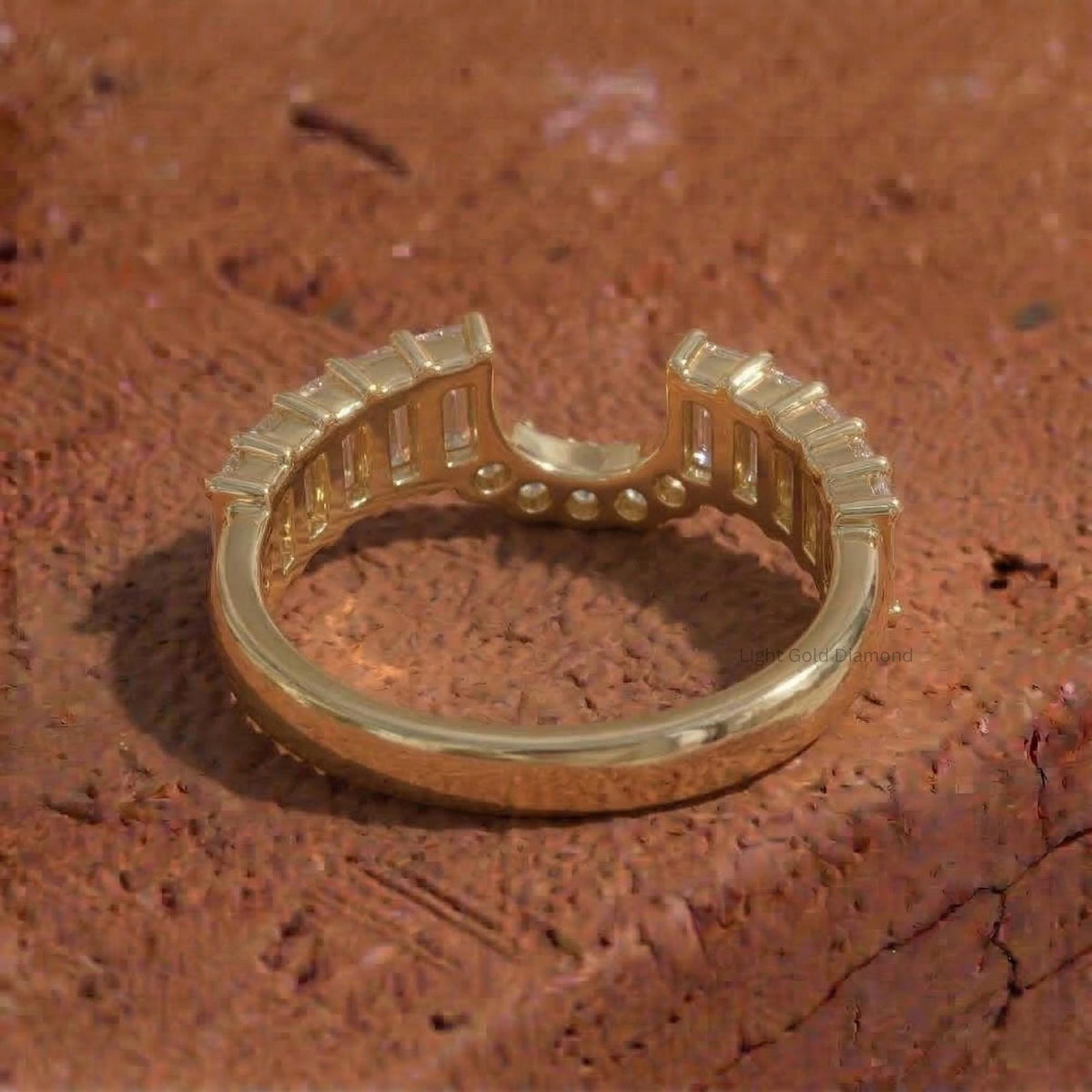 Emerald Diamond Stackable Band