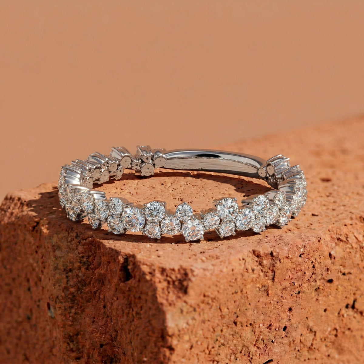 Floral Lab-Grown Diamond Wedding Band