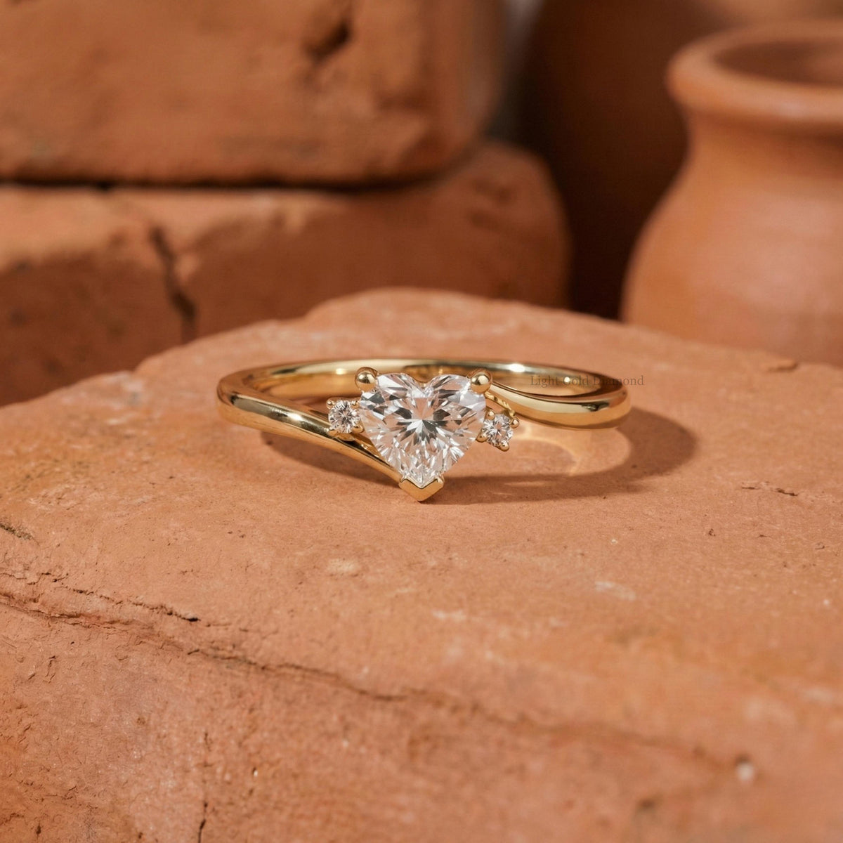 Heart Lab-Grown Diamond Engagement Ring