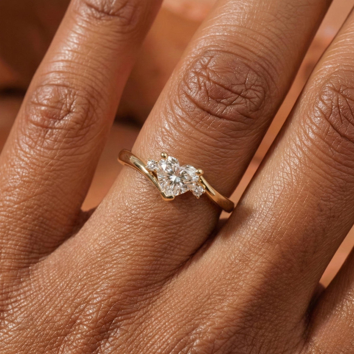 Heart Lab-Grown Diamond Engagement Ring