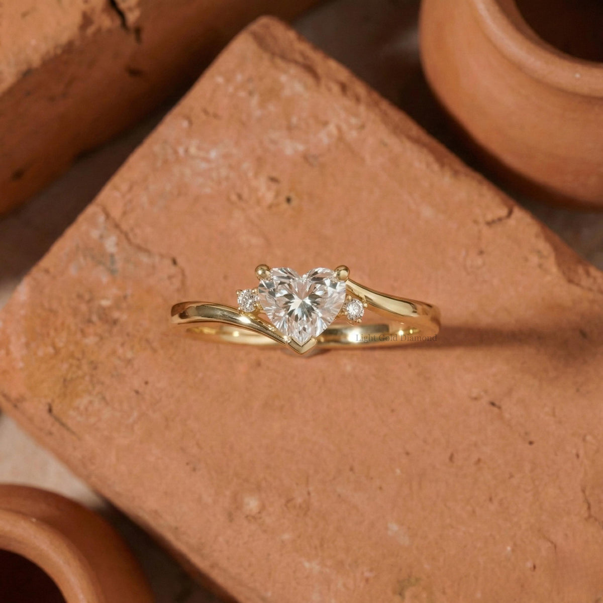 Heart Lab-Grown Diamond Engagement Ring
