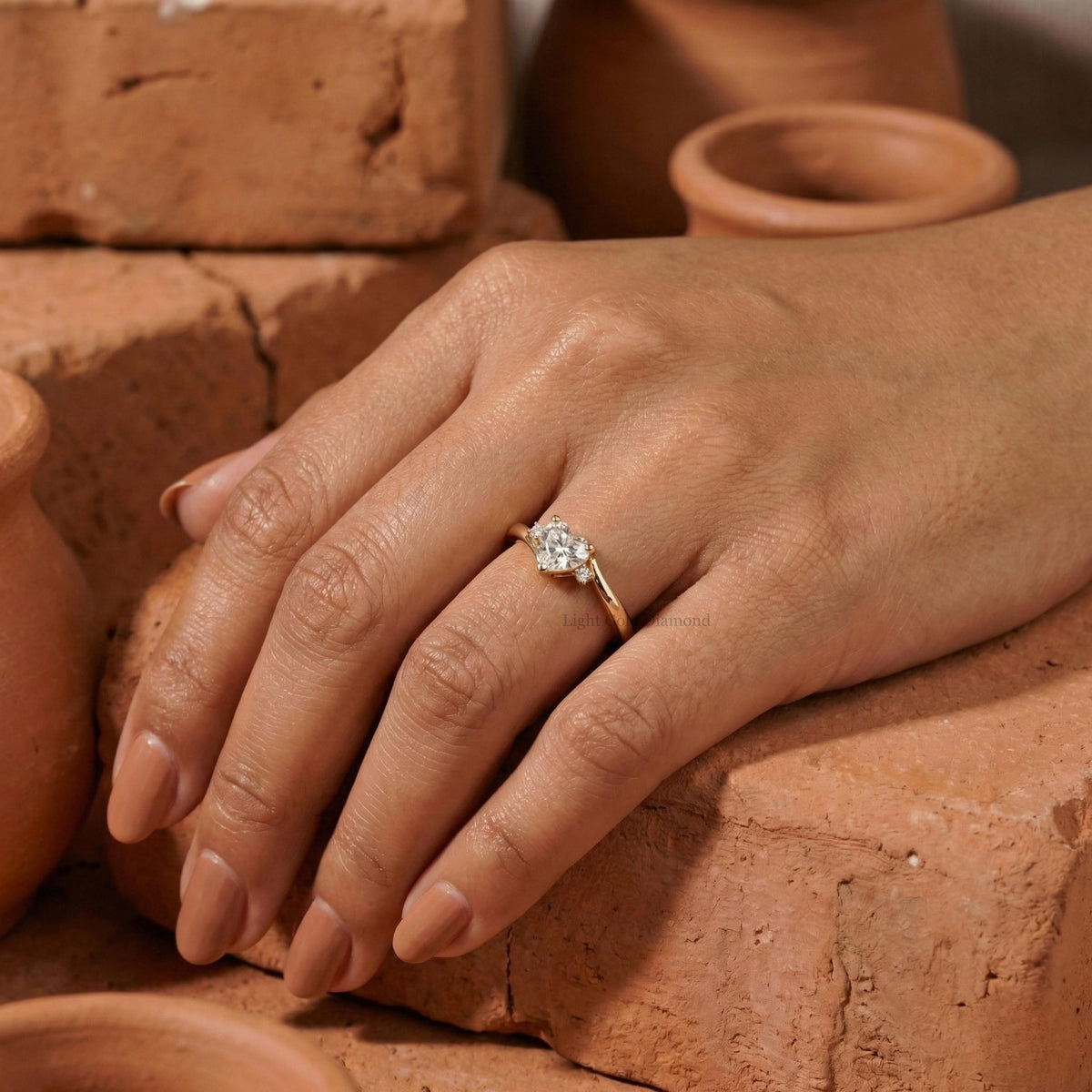 Heart Lab-Grown Diamond Engagement Ring