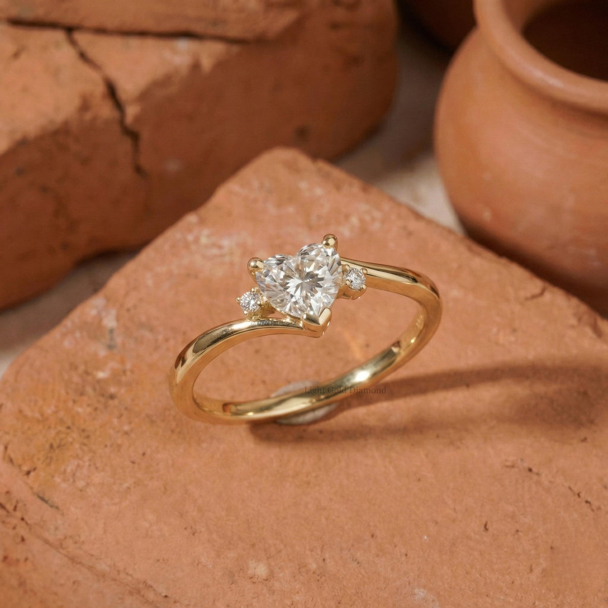 Heart Lab-Grown Diamond Engagement Ring