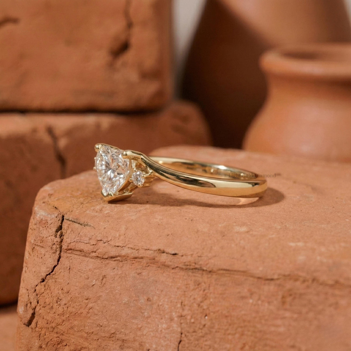 Heart Lab-Grown Diamond Engagement Ring