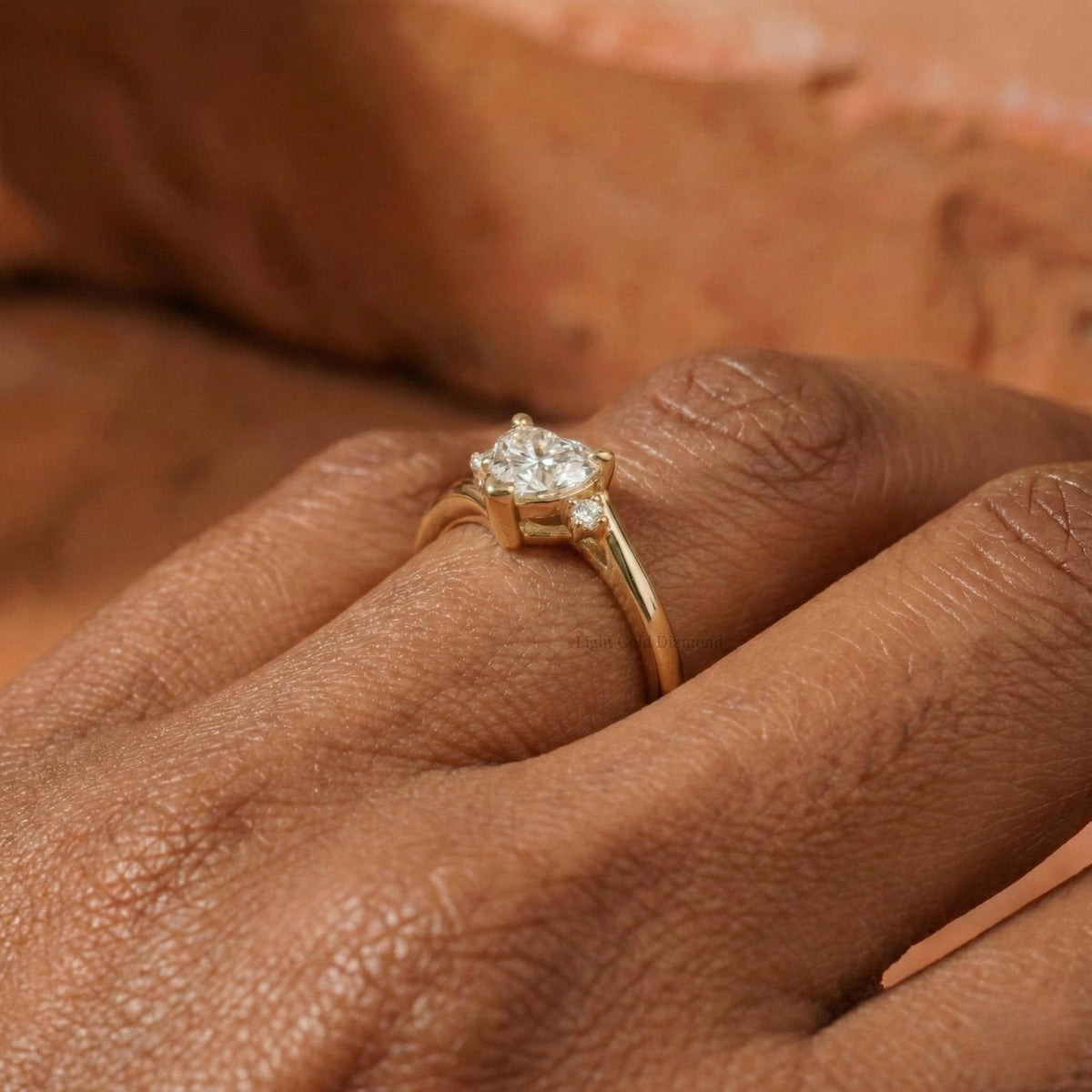 Heart Lab-Grown Diamond Engagement Ring