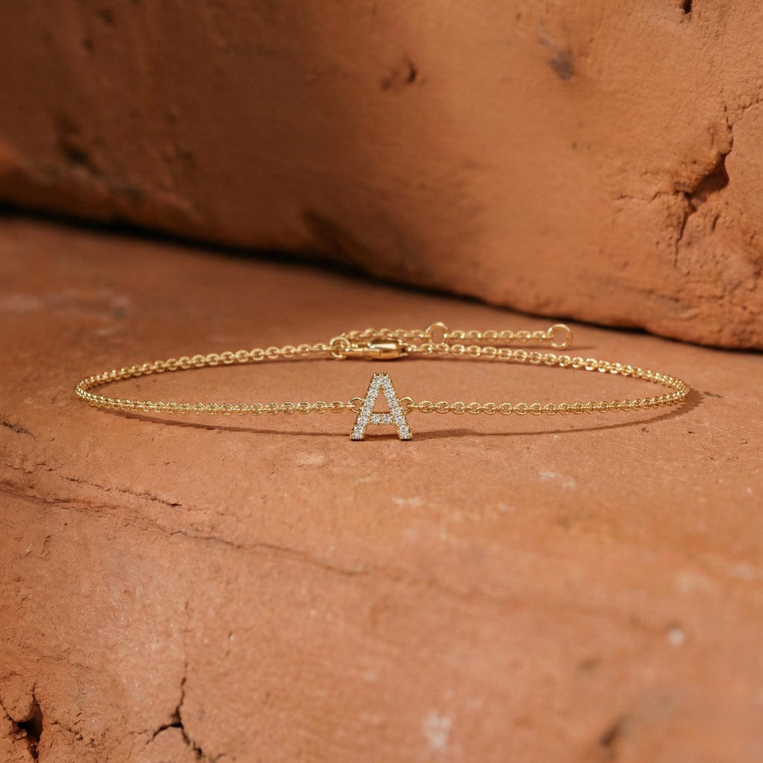Initial Diamond Letter Bracelet