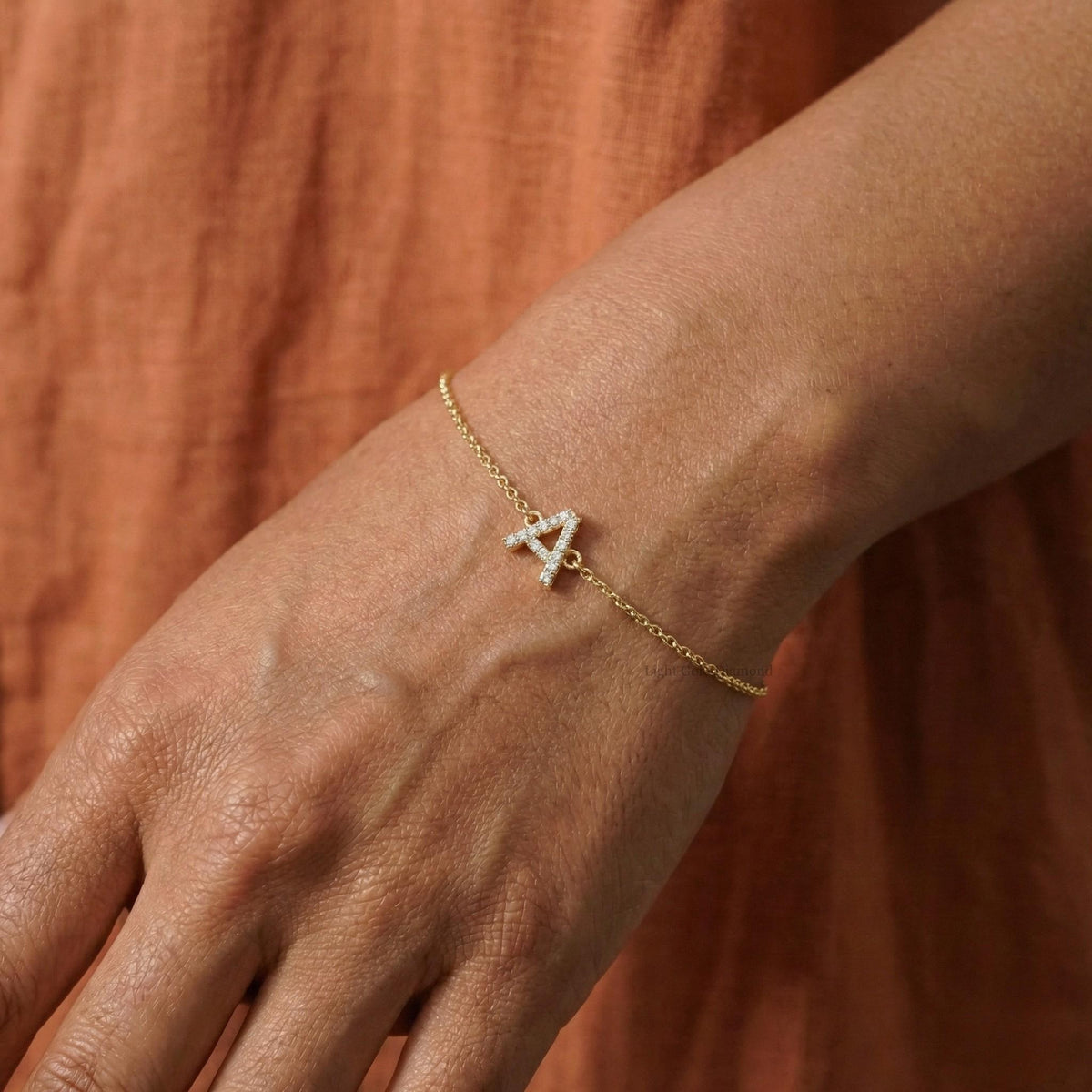 Initial Diamond Letter Bracelet