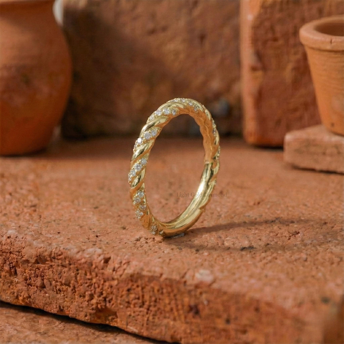Lab Grown Diamond Twisted Wedding Band
