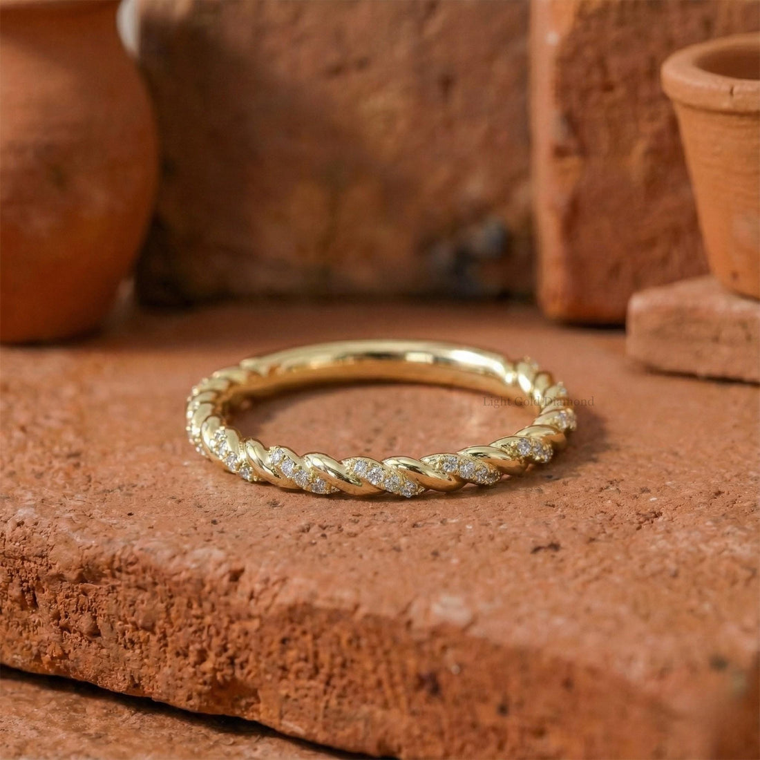 Lab Grown Diamond Twisted Wedding Band