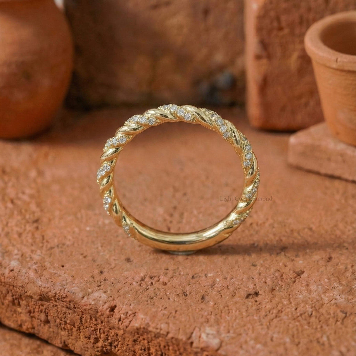 Lab Grown Diamond Twisted Wedding Band