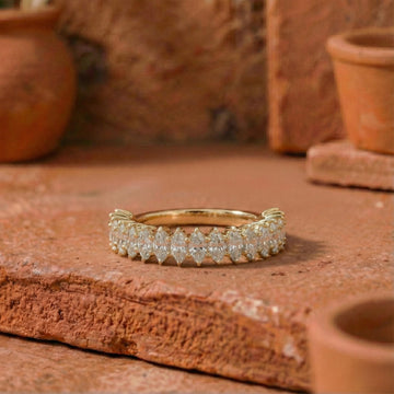 Marquise Cut Lab-Grown Diamond Wedding Ring 