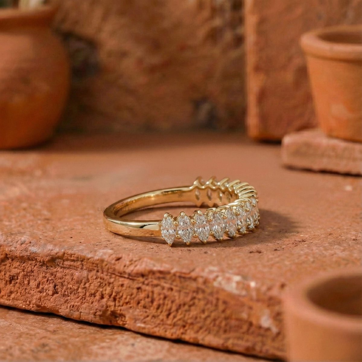 Marquise Cut Lab-Grown Diamond Wedding Ring