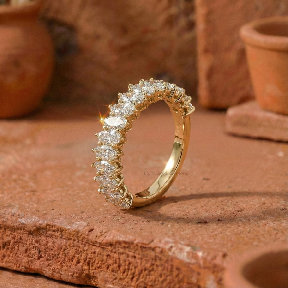 Marquise Cut Lab-Grown Diamond Wedding Ring