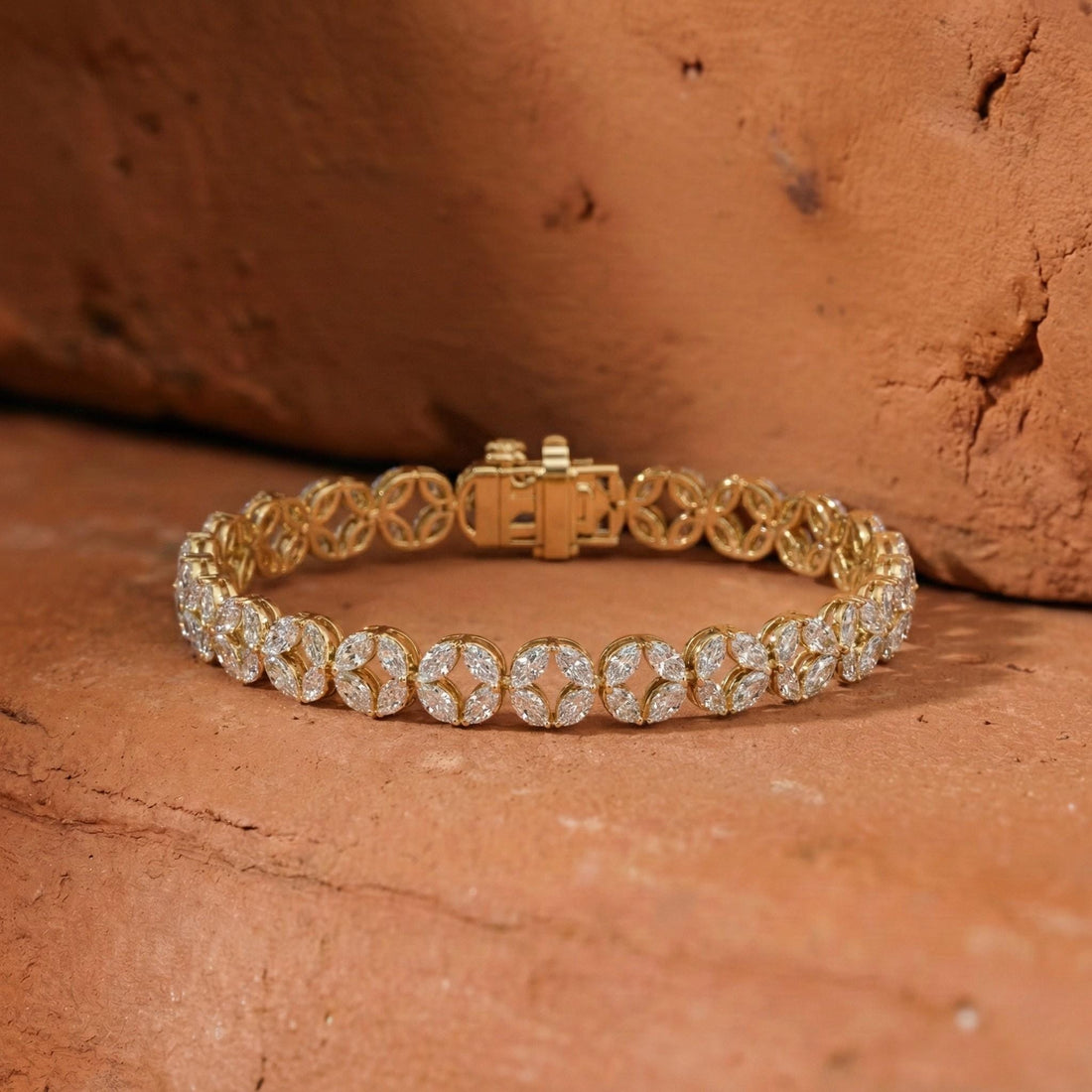 Marquise Diamond Wedding Bracelet