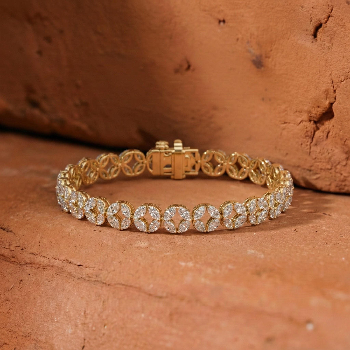 Marquise Diamond Wedding Bracelet