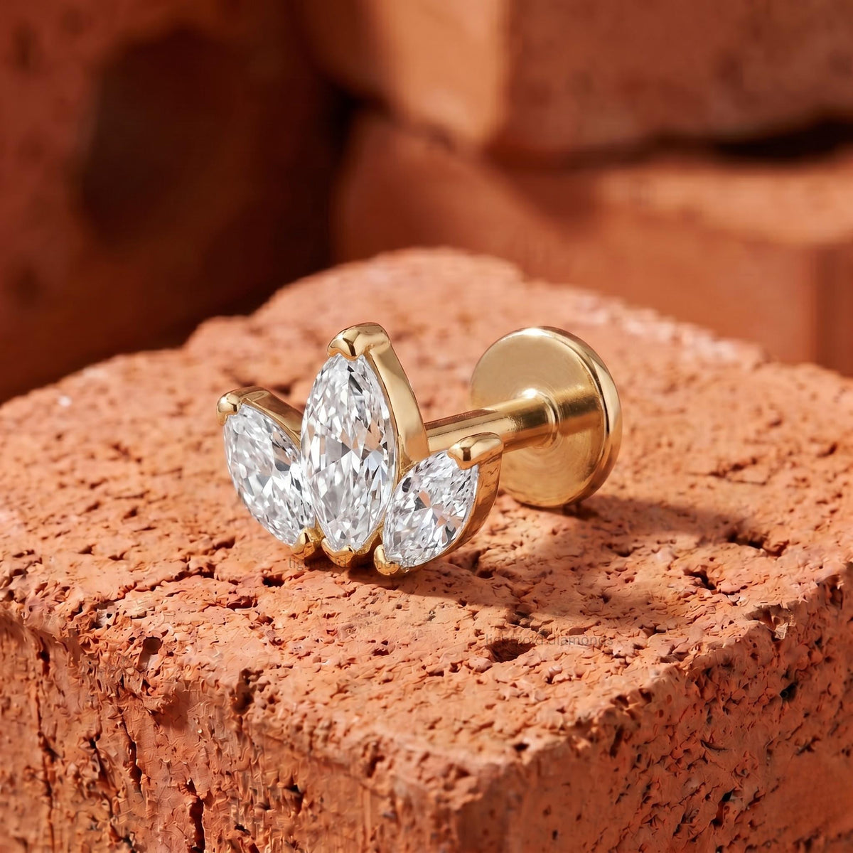 Marquise Lab Grown Diamond Cartilage Earrings