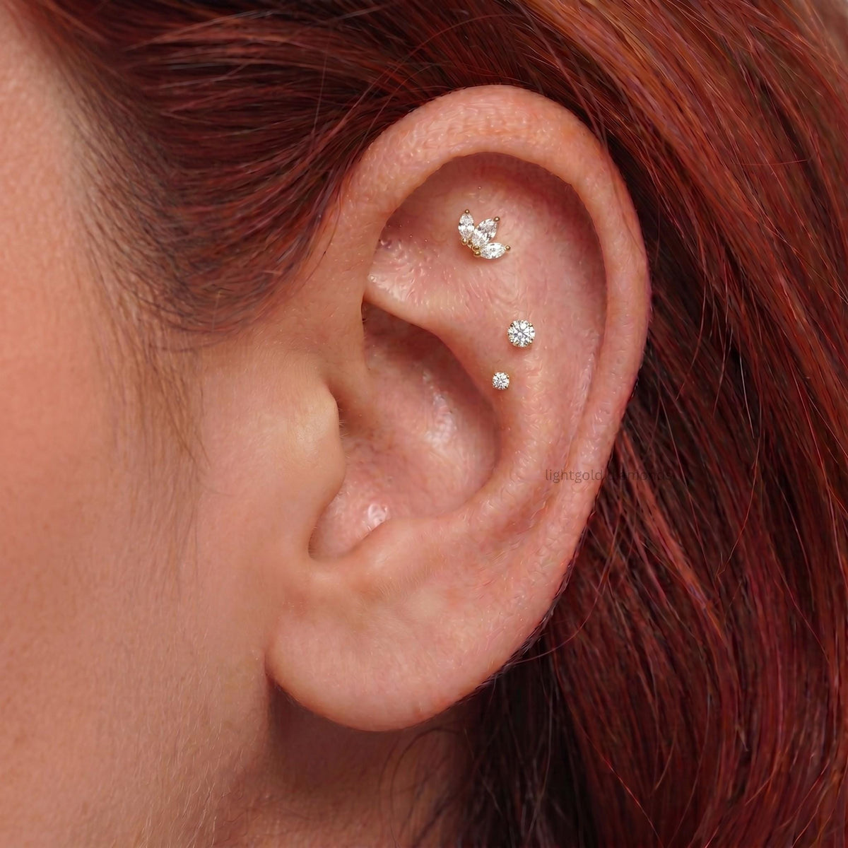 Marquise Lab Grown Diamond Cartilage Earrings