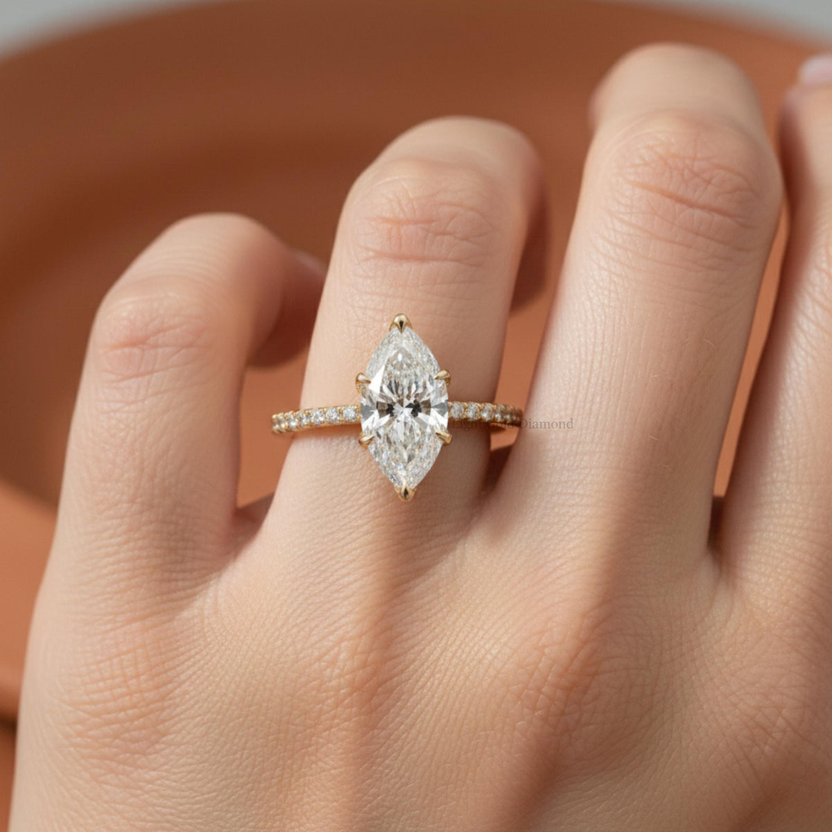 Marquise Lab Grown Diamond Engagement Ring
