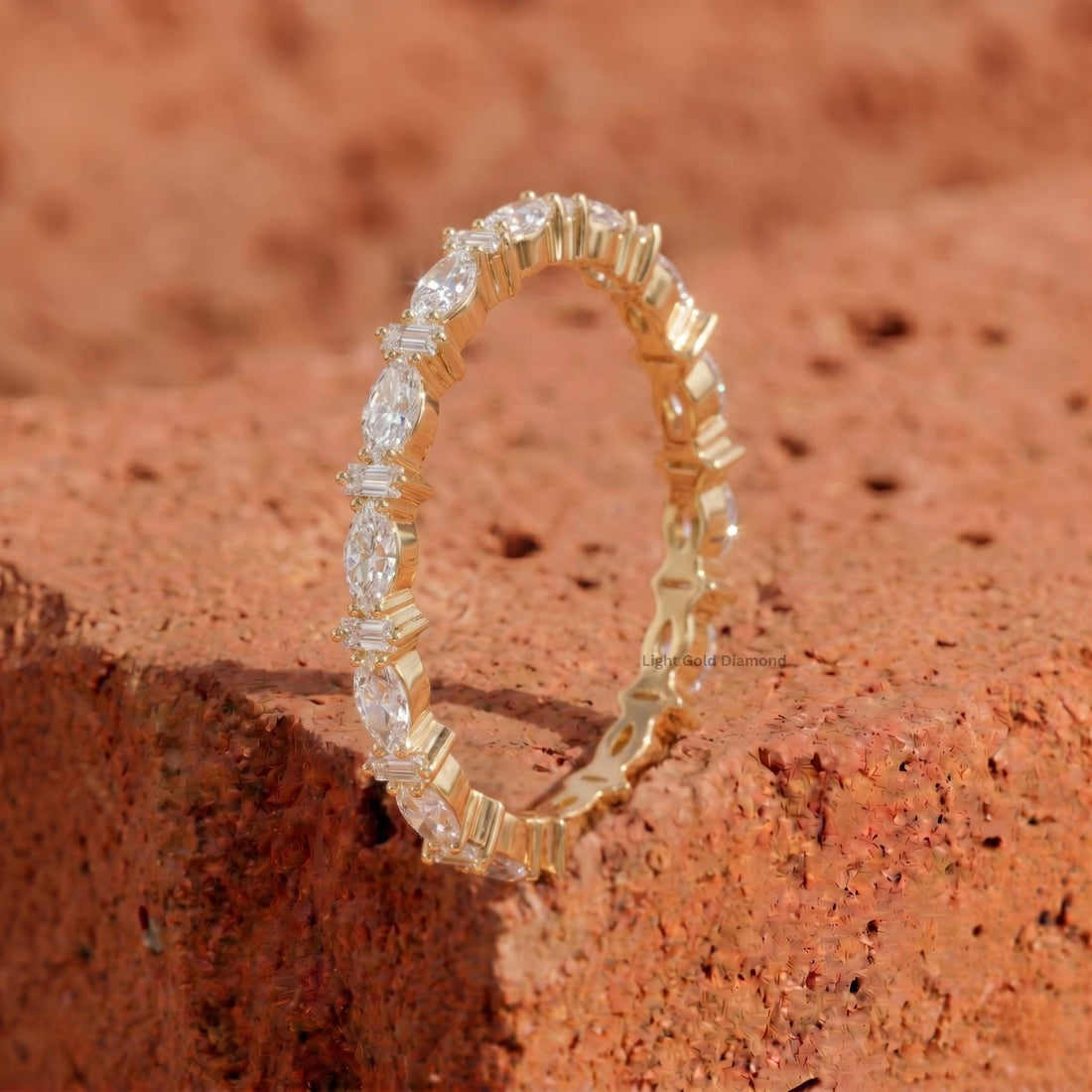 Marquise and Baguette Wedding Ring