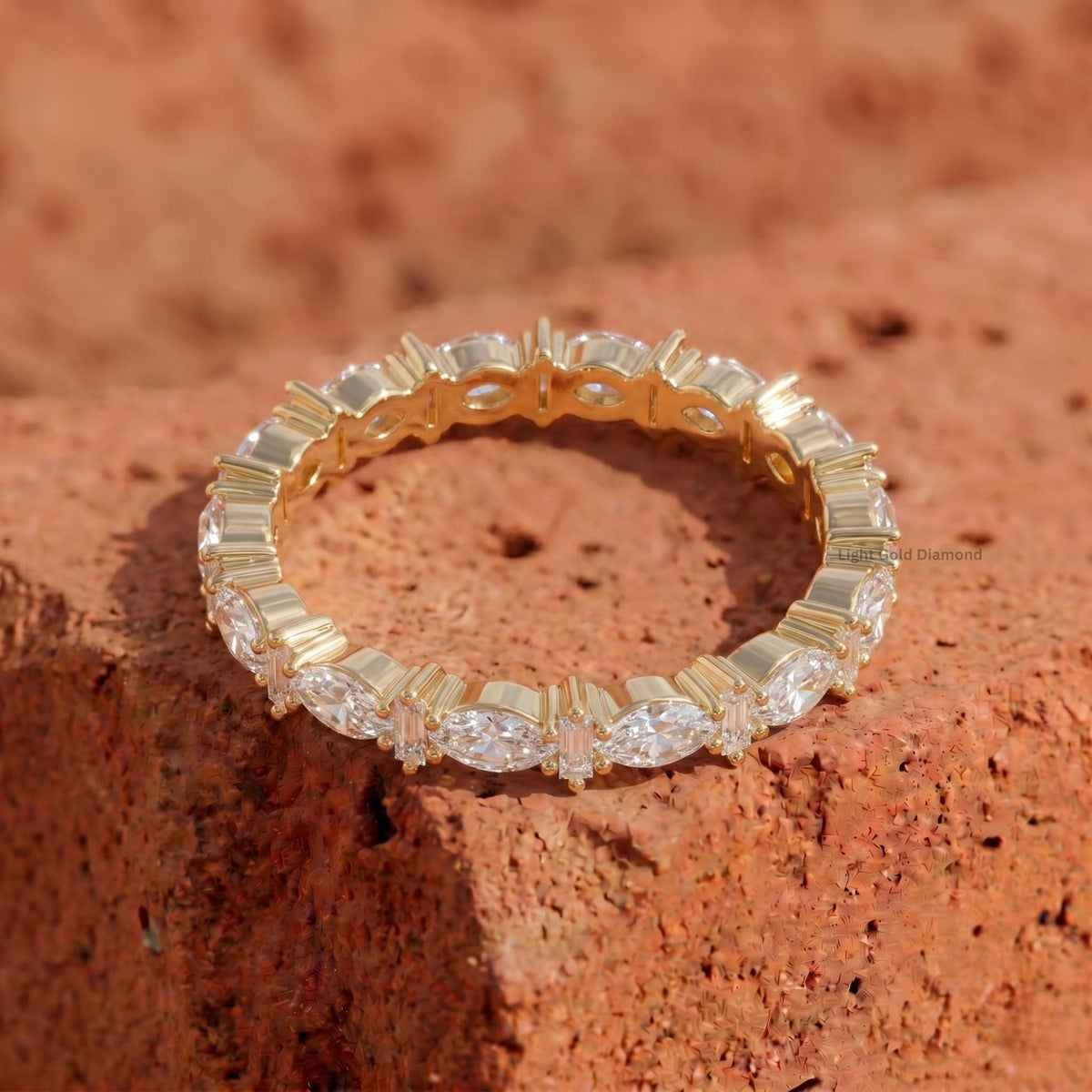 Marquise and Baguette Wedding Ring