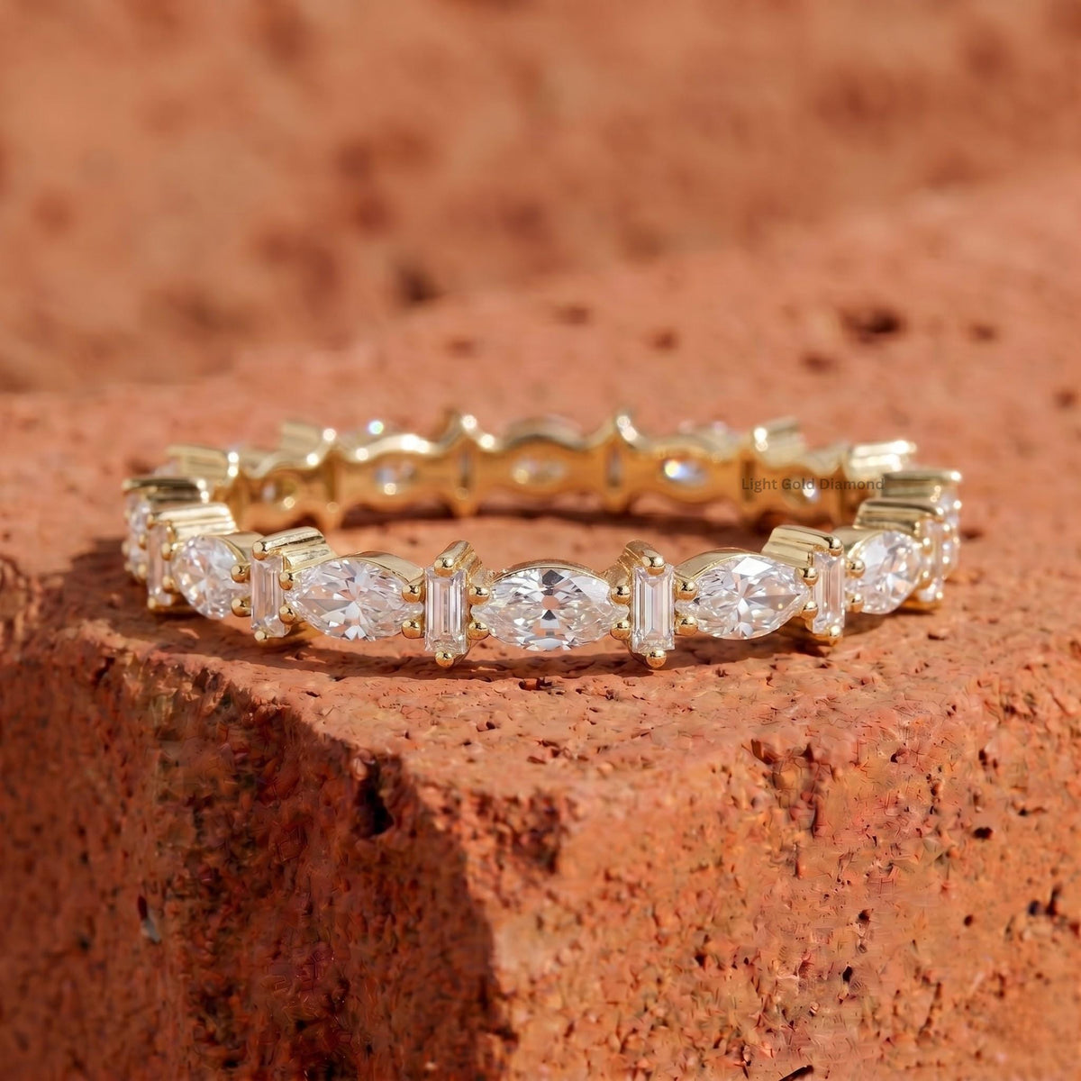 Marquise and Baguette Wedding Ring