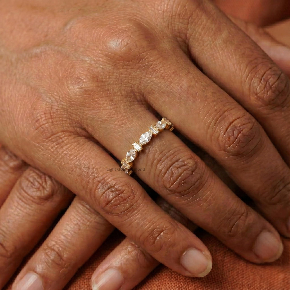 Marquise and Baguette Wedding Ring