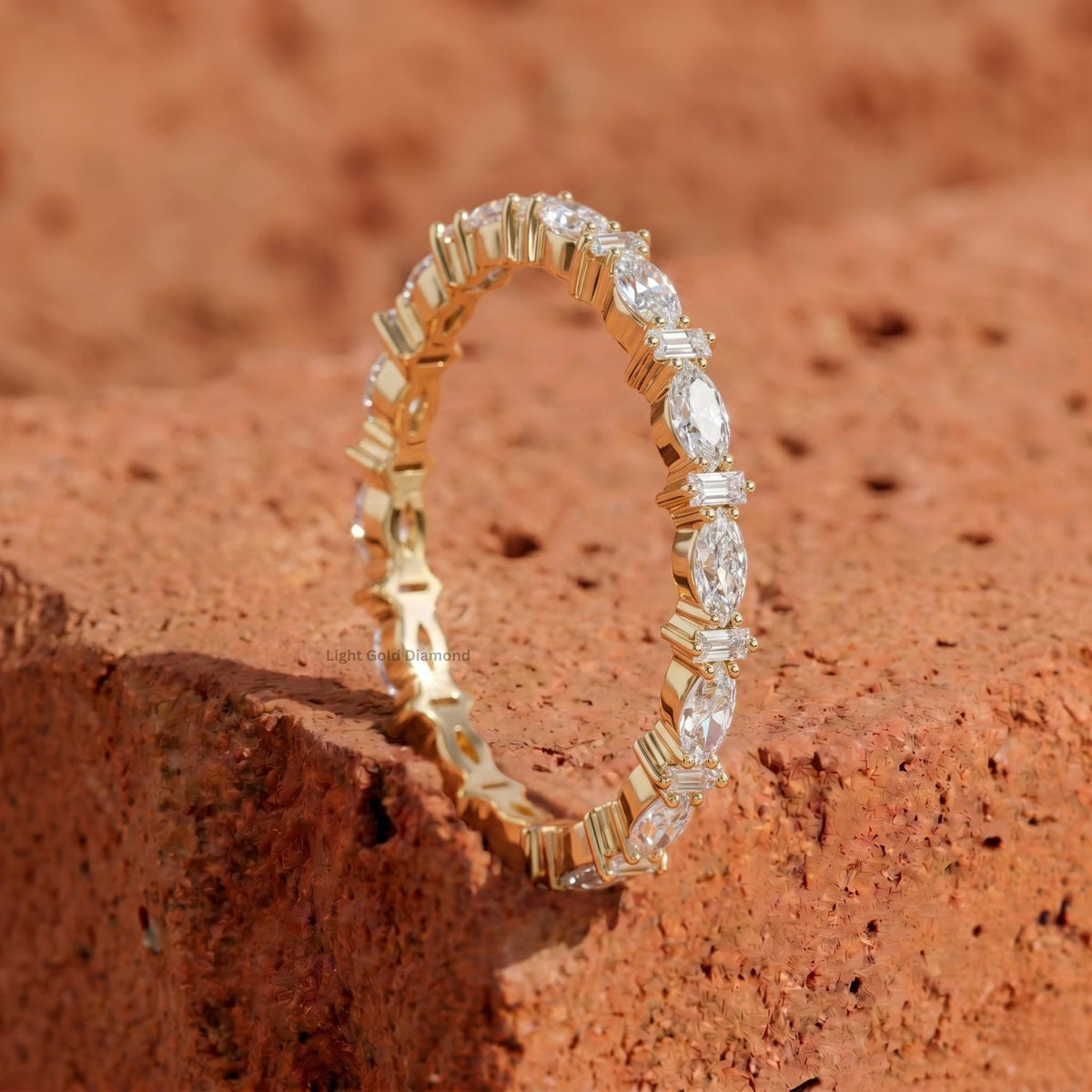 Marquise and Baguette Wedding Ring
