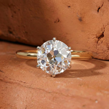 Old European Round Cut Lab Grown Diamond Ring