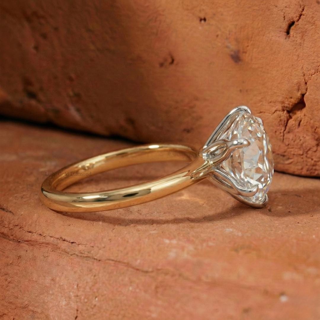 Old European Round Cut Lab Grown Diamond Ring
