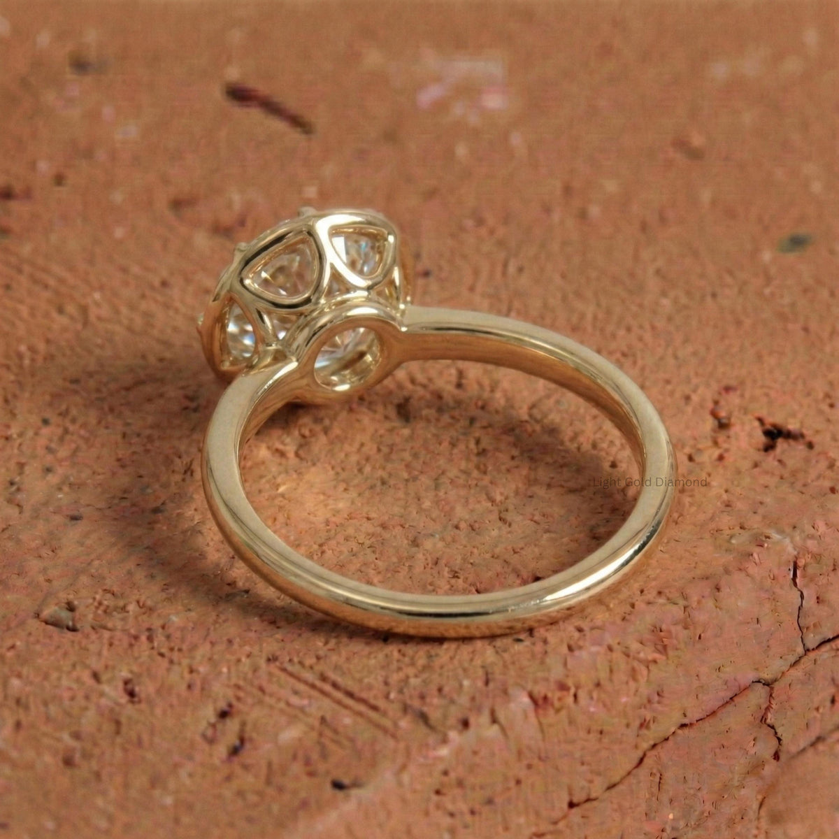 Old European Round Cut Lab Grown Diamond Solitaire Ring